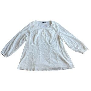 NWT Lane Bryant Size 24 Plus Size Classic White Casual Simple Blouse Essential